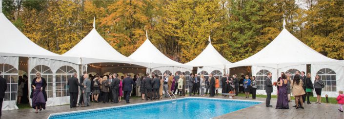 Wedding Tent Around a Pool