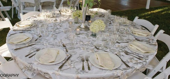 Round Dinner Plates and Flatware